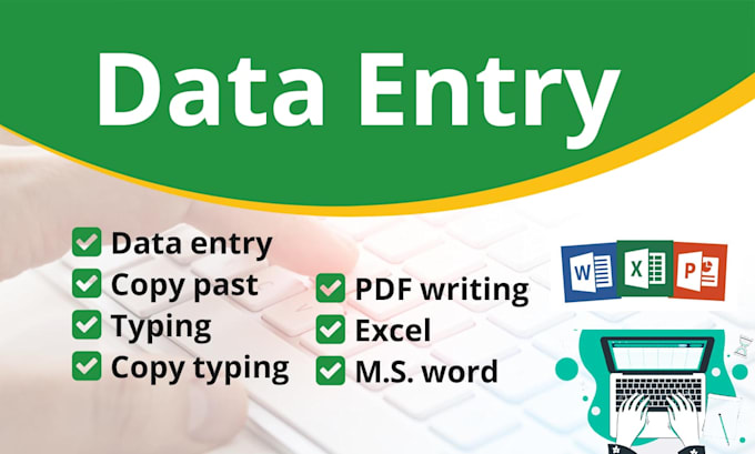 do data entry, typing work, PDF to word and excel data entry