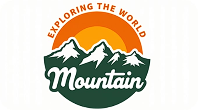make an amazing mountain logo for you