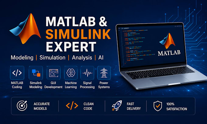 develop matlab code, simulink models, ai and power system