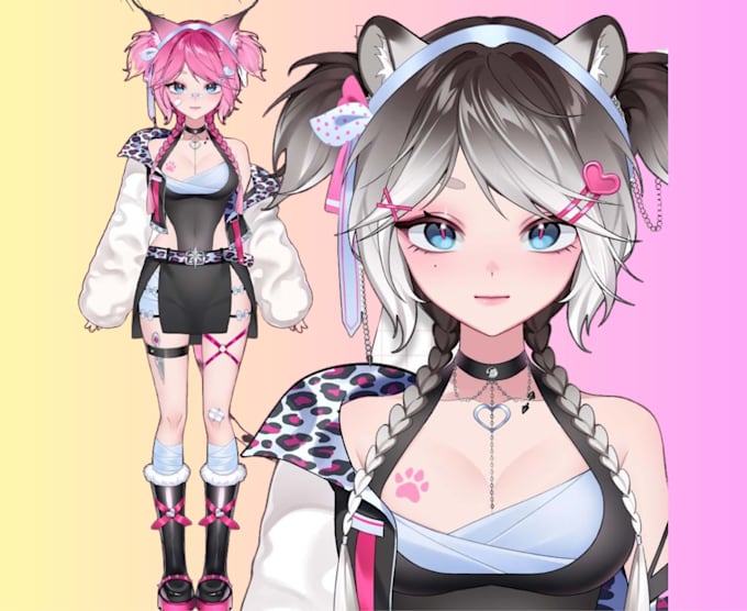 Design and rig high quality live2d vtuber model, 2d vtuber model, anime ...