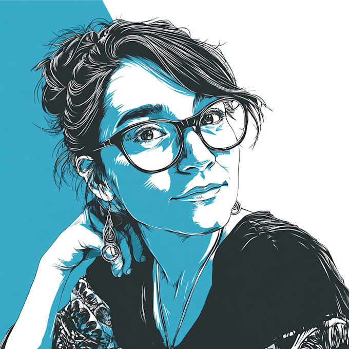 create a portrait print linocut
