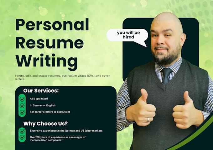 edit a resume, write a resume, or create a resume from scratch