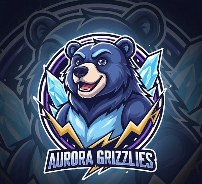 create bear mascot logo with professional t shirt design