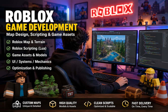 be roblox game developer roblox studio map builder roblox script and game assets