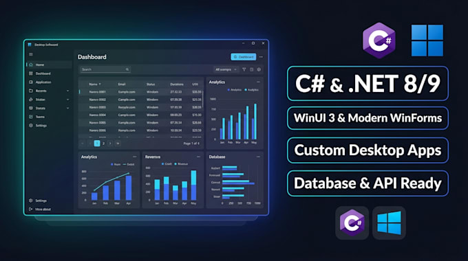 develop modern desktop app using c sharp winui and winforms