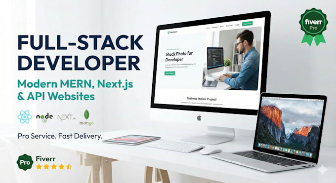 develop a responsive full stack website or web app for your business