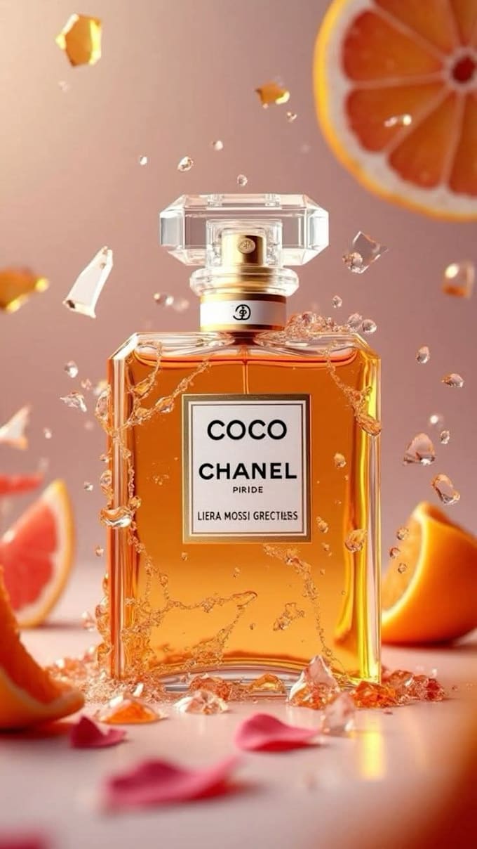 create 3d fragrance render, bottle design, perfume animation