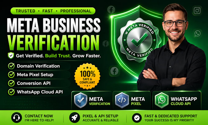 fix meta business manager verification, pixel, domain and whatsapp API