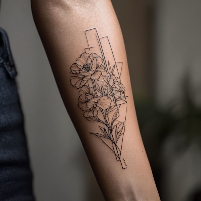 do minimal linework tattoo design for you