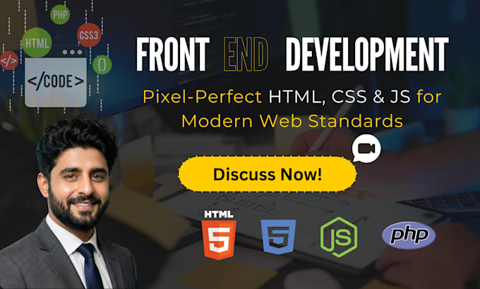 design and develop responsive front end websites with modern standards