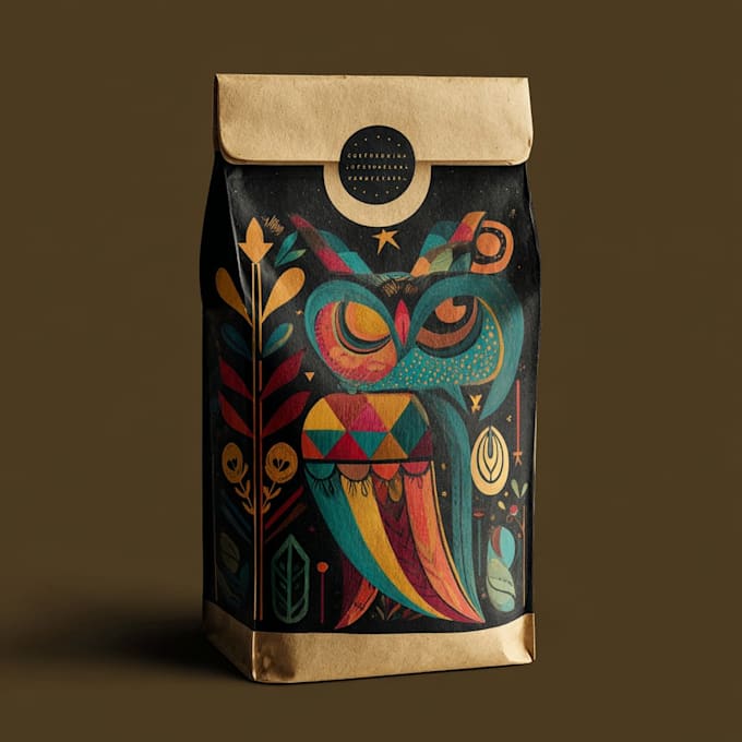 create coffee label and packaging design