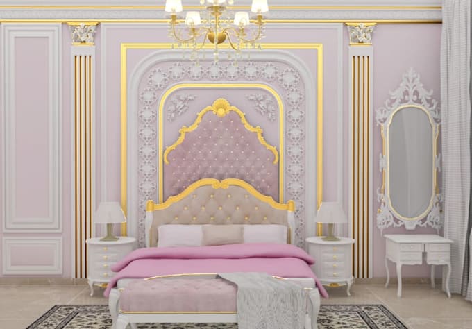 create kids bedroom, playroom, nursery kindergarten, interior layout, cgi render