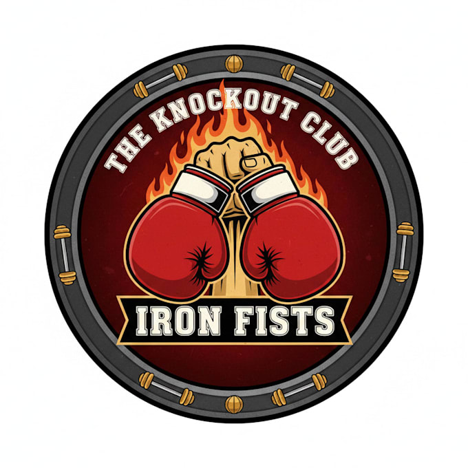 design a custom boxing logo for your team or brand