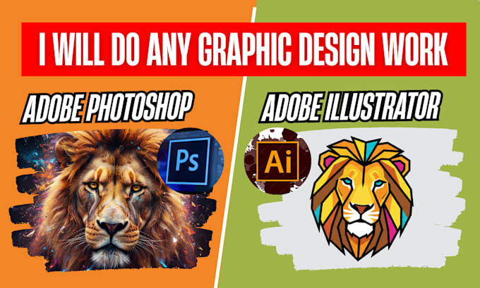 be your professional graphic designer for any design work
