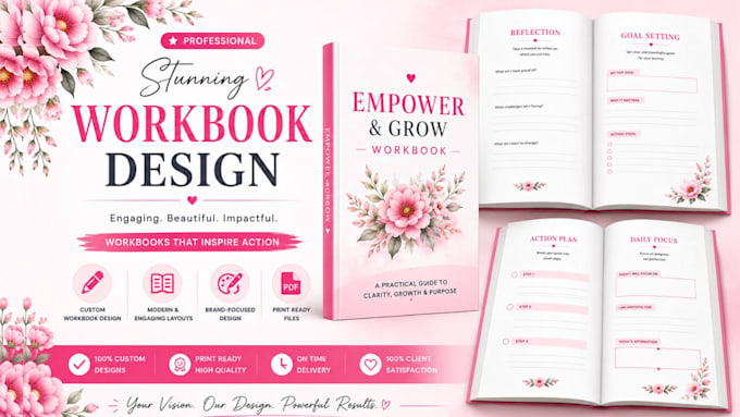 design workbook printable, journal canva editable planner, upload, fileable pdf