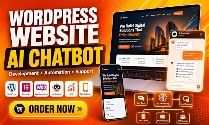 do wordpress website development, design or redesign as a wordpress developer