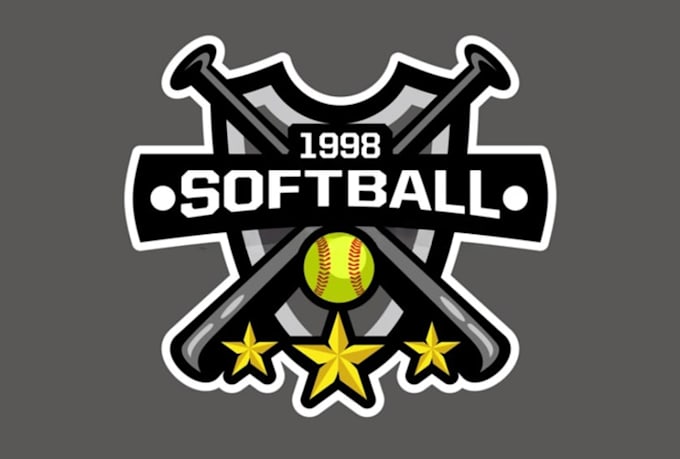 do attractive and imagination softball logo