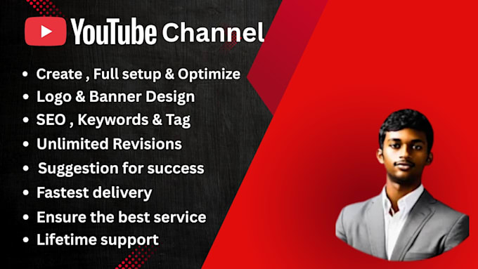 create and optimize a youtube channel professionally