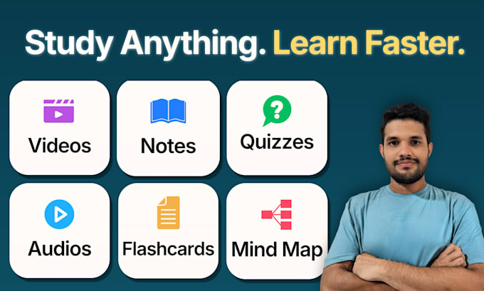 create notes, mind maps, videos and quizzes from your document