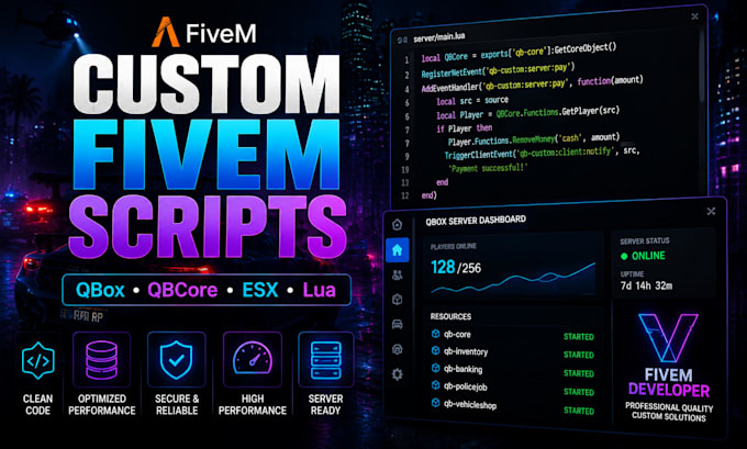 design fivem  scripts for your server