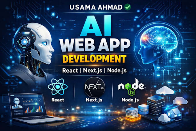 develop ai web applications using react, next js, and node js