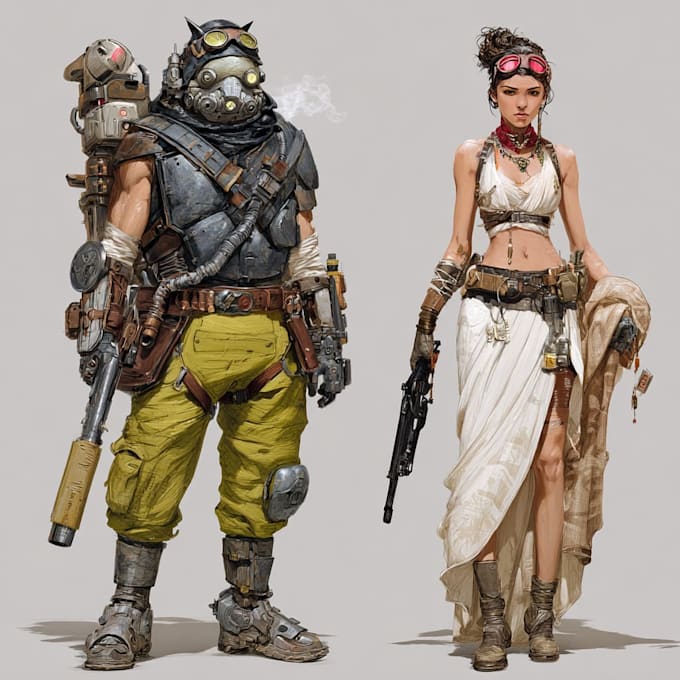 Draw sci fi or fantasy concept art illustration characters by Vulilla ...