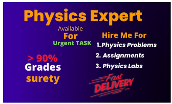 do physics problems, labs, assessment, tutoring and project