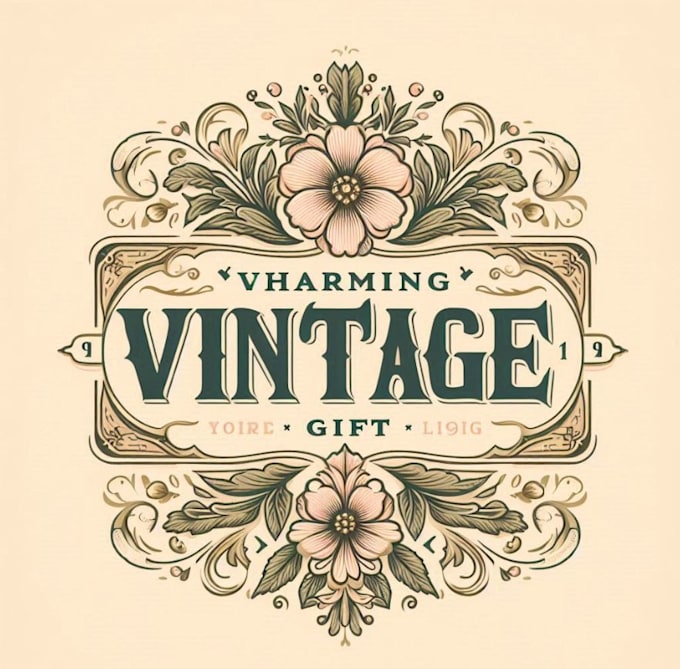 make a charming hand drawn gift logo with timeless elegance