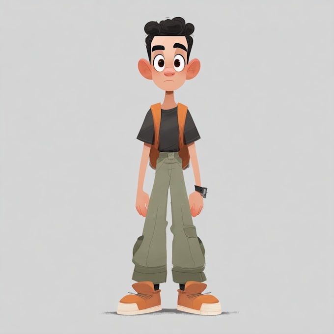 create a vector cartoon character ready for animation