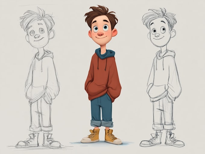 draw cute cartoon character
