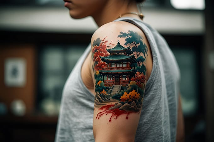 do a japanese style tattoo art