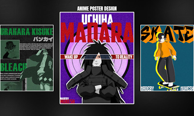 create professional and modern anime poster designs
