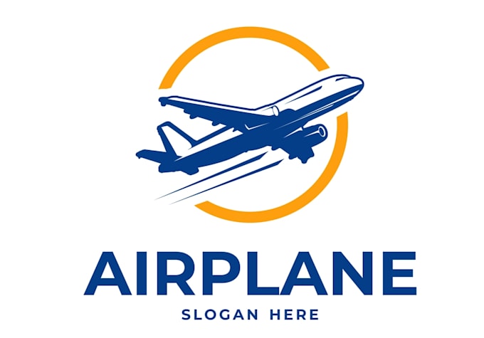 design professional airplane logo badge patch