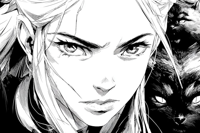 draw a comic, manga or book cover