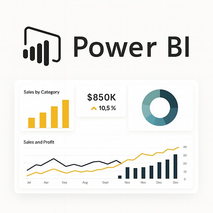 create an interactive power bi dashboard with clean visuals and insights
