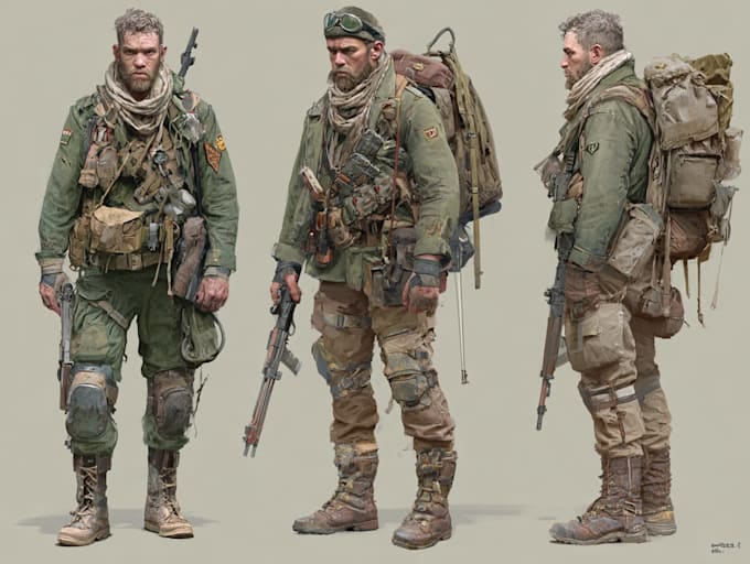 draw military themed illustrations
