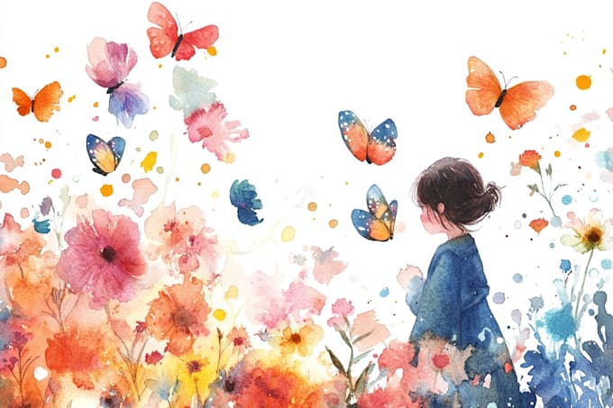 draw a unique watercolor illustration