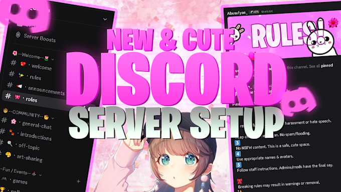 setup cute custom discord server in 24 hours