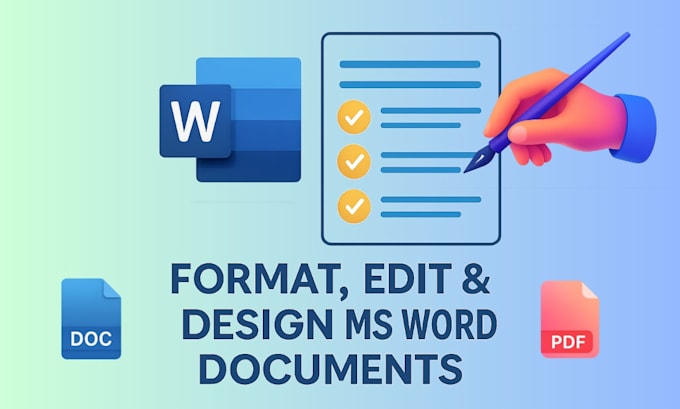 format, edit, and design microsoft word and ms word document