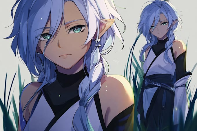 Draw anime art illustration, original character, fanart by Abdulaller ...