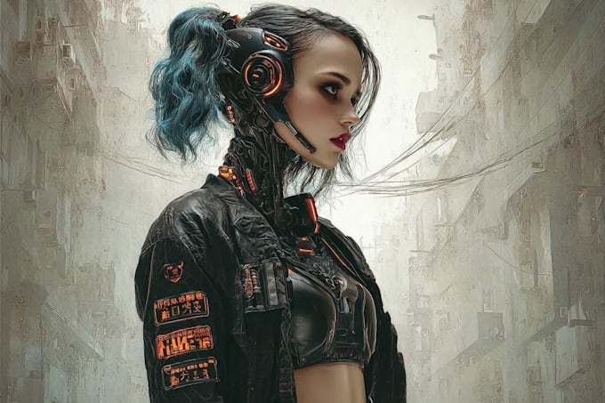 design stunning sci fi portrait art