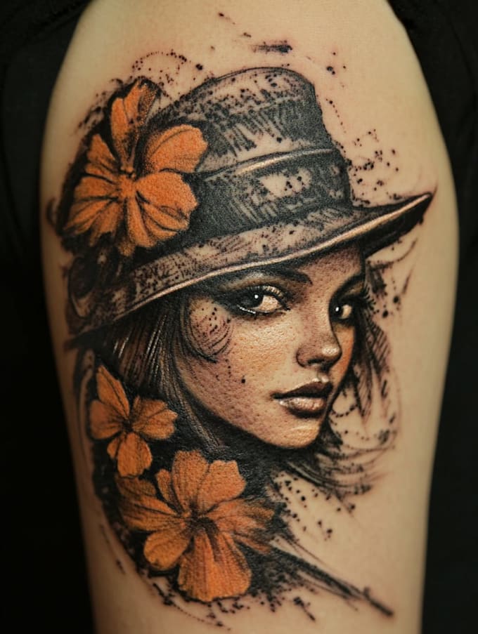 high end linework tattoo design for you