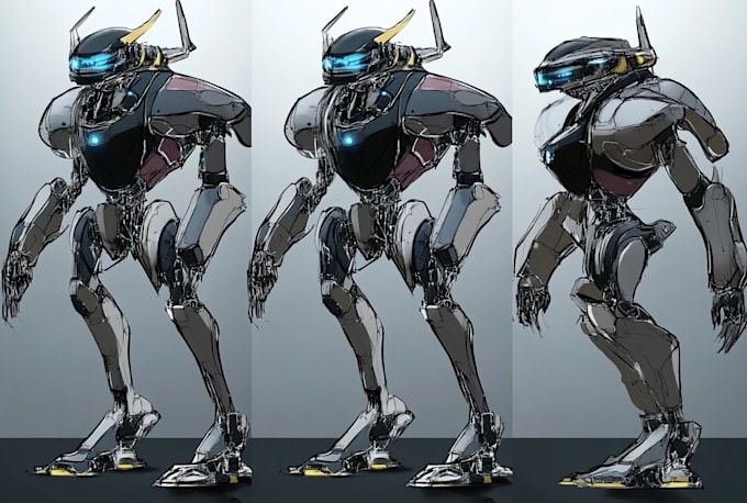 draw star wars sci fi character, alien, robot, mecha art