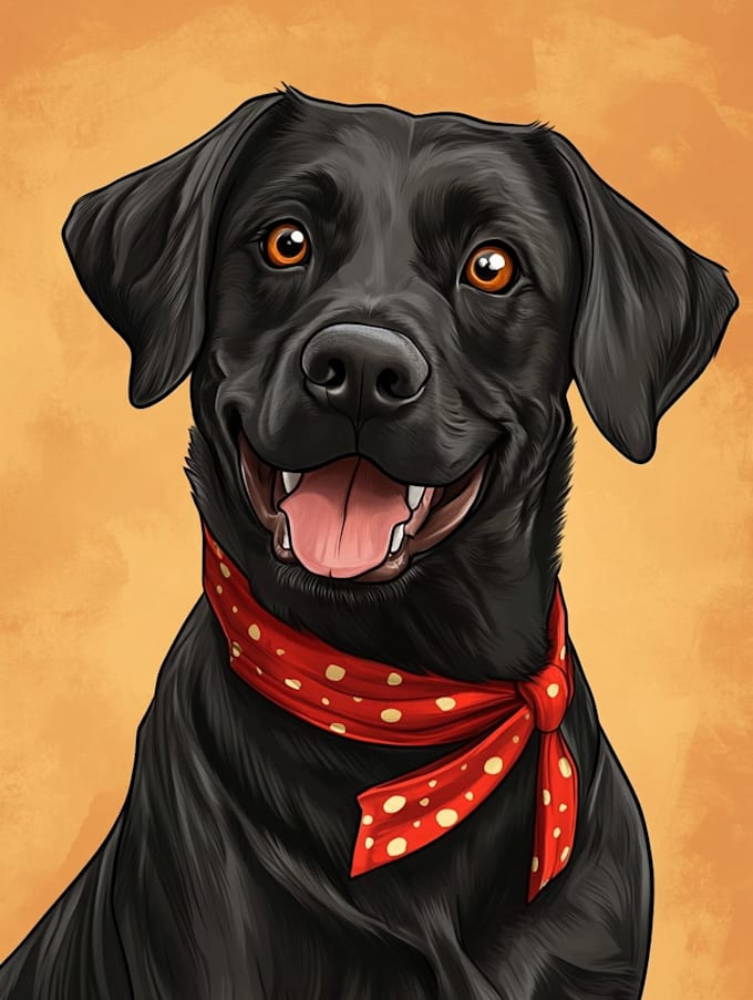 draw disney pets portrait illustration in disney