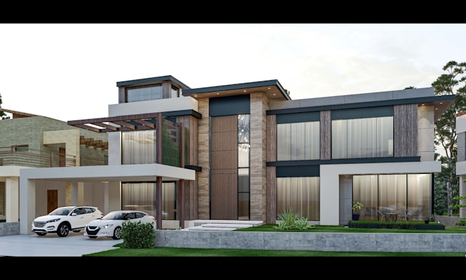 create photorealistic 3d exterior rendering for houses and commercial buildings
