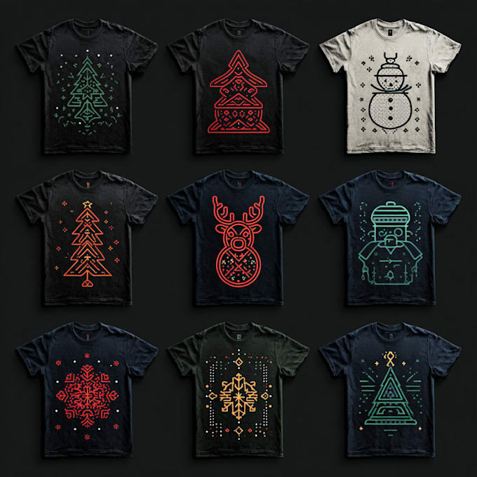 create christmas t shirt design bundles for you