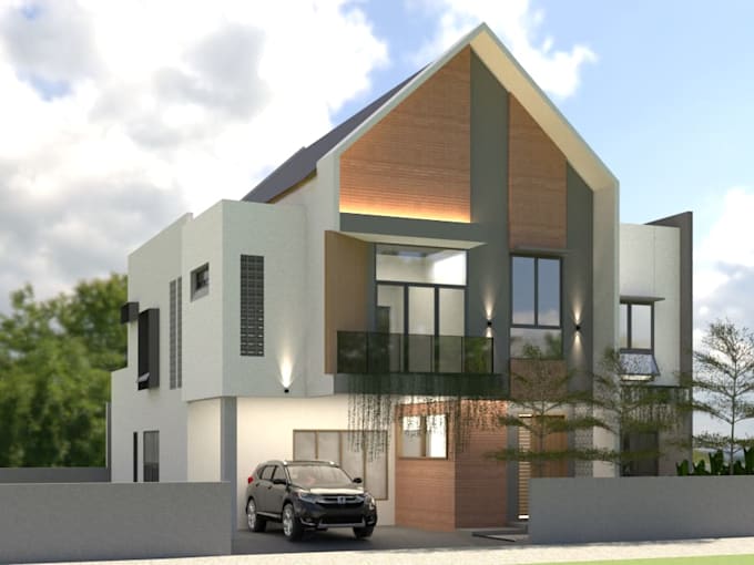 create realistic 3d exterior modeling and rendering