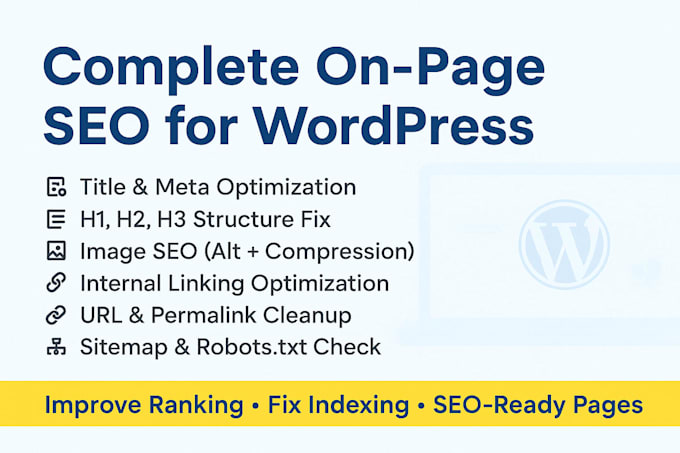 do wordpress on page SEO optimization for higher ranking