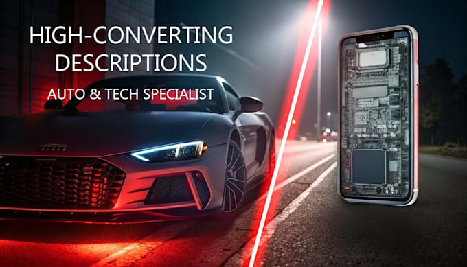 write high converting auto and tech product descriptions