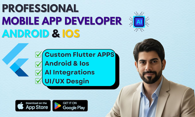Do flutter ai mobile app development, android, ios and flutterflow ...